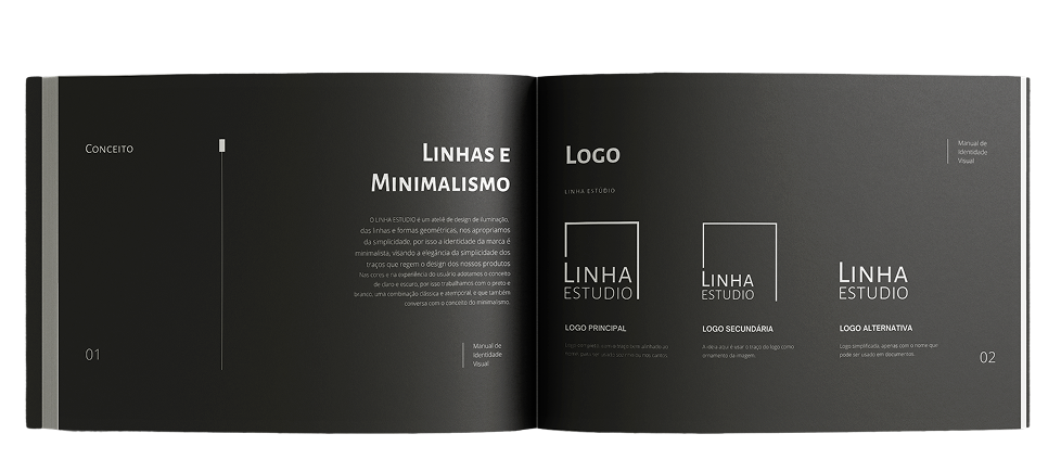 Mockup do projeto Linha Estúdio