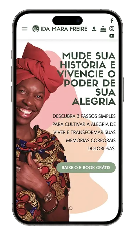 Mockup do projeto Ida Mara Freire